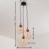 ZEUTA Pendant Light black, 3-light sources