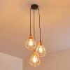 ZEUTA Pendant Light black, 3-light sources