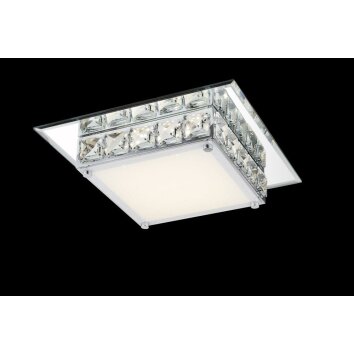 Globo ceiling light LED chrome, glass, 1-light source
