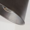 OKSBOL ceiling spotlight grey, light brown, brushed steel, 1-light source
