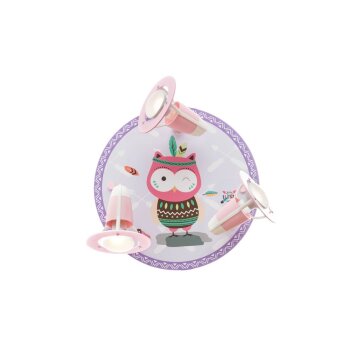 Elobra EULE HANNAH Spotlights purple, pink, 3-light sources