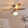 VALLETTA ceiling fan chrome, silver, white, 1-light source