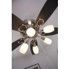 Globo JERRY fan chrome, stainless steel, matt nickel, 5-light sources
