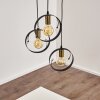Pendant Light Leentje gold, black, 3-light sources