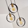 Pendant Light Leentje gold, black, 3-light sources
