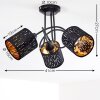 Liared Ceiling light black, 3-light sources