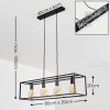 FLAMBEAU Pendant Light black, 4-light sources