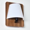 HUDDINGE Wall Light Dark wood, black, 1-light source
