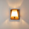 HUDDINGE Wall Light Dark wood, black, 1-light source