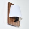 HUDDINGE Wall Light Dark wood, black, 1-light source
