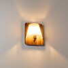 HUDDINGE Wall Light Dark wood, black, 1-light source