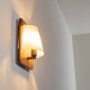 HUDDINGE Wall Light Dark wood, black, 1-light source