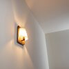 HUDDINGE Wall Light Dark wood, black, 1-light source