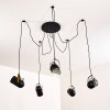 Riex Pendant Light black-gold, 5-light sources