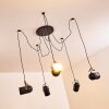 Riex Pendant Light black-gold, 5-light sources