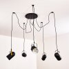 Riex Pendant Light black-gold, 5-light sources
