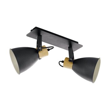 Eglo COSWARTH spot anthracite, brown, Light wood, white, 2-light sources