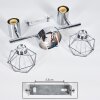 Globo Xara ceiling spotlight chrome, 2-light sources