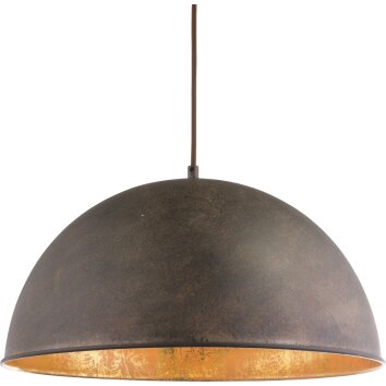 Globo XIRENA I pendant light rust-coloured, 1-light source