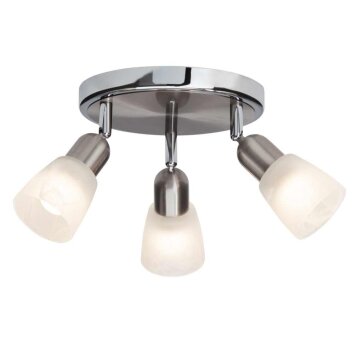 Brilliant Bethany round spotlight LED chrome, 3-light sources