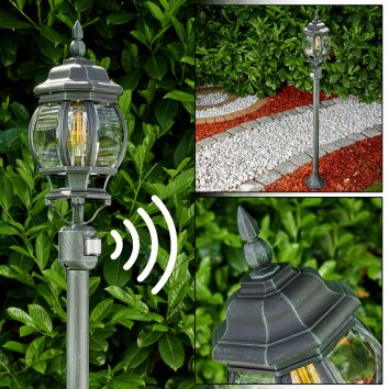 Lentua outdoor Floor Lamp green, black, 1-light source, Motion sensor