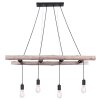 Globo IRMGARD Pendant Light Light wood, black, 4-light sources