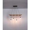 Globo IRMGARD Pendant Light Light wood, black, 4-light sources