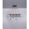 Globo IRMGARD Pendant Light Light wood, black, 4-light sources