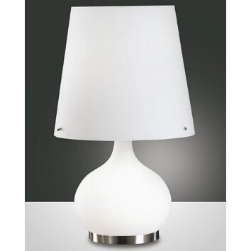 Fabas Luce ADE table lamp matt nickel, 2-light sources