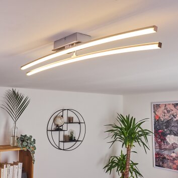 Georgina ceiling light LED chrome, 2-light sources