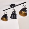 Safari Ceiling Light black-gold, 3-light sources