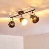 Safari Ceiling Light black-gold, 3-light sources