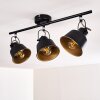 Safari Ceiling Light black-gold, 3-light sources