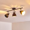 Safari Ceiling Light black-gold, 3-light sources