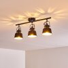 Safari Ceiling Light black-gold, 3-light sources