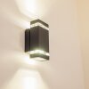 Lutak outdoor wall light LED anthracite, 2-light sources