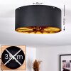 TOGO Ceiling Light brass, black, 1-light source