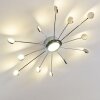 MIRROR Ceiling light LED chrome, 1-light source, Remote control