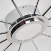MIRROR Ceiling light LED chrome, 1-light source, Remote control