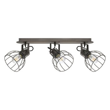 EGLO SAMBATELLO ceiling spotlight brown, silver, 3-light sources
