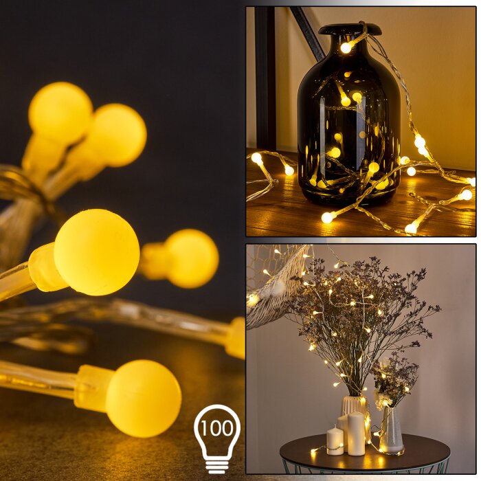 SONDRIO rope lights LED, 100-light sources