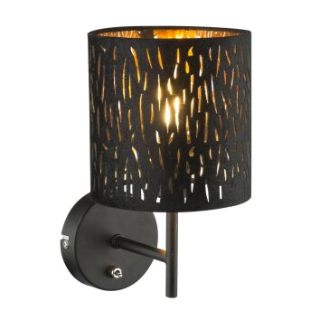 Globo TUXON Wall Light black, 1-light source