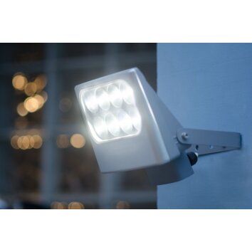 Lutec NEGARA outdoor wall light LED silver, 8-light sources