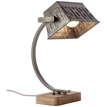 Brilliant DRAKE Table Lamp stainless steel, black, 1-light source