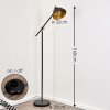 LUVEN Floor Lamp gold, black, black-gold, 1-light source