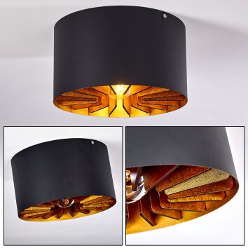 TOGO Ceiling Light brass, black, 1-light source