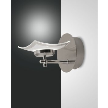 Fabas Luce DESUS Wall Light LED matt nickel, 1-light source