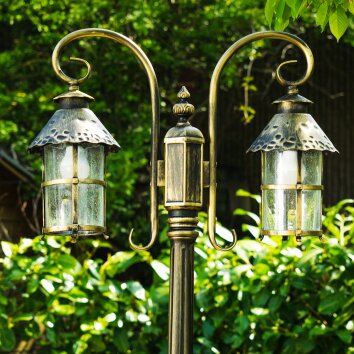 Tolep lamppost black-gold, 2-light sources