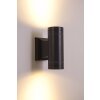 Globo LED outdoor wall light black, 2-light sources