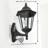 ESTELI Outdoor Wall Light black, 1-light source, Motion sensor